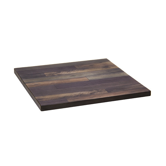 Plateau de table intérieur / extérieur en résine, H 1,13 po x L 30 po x l 24 po, Brun foncé