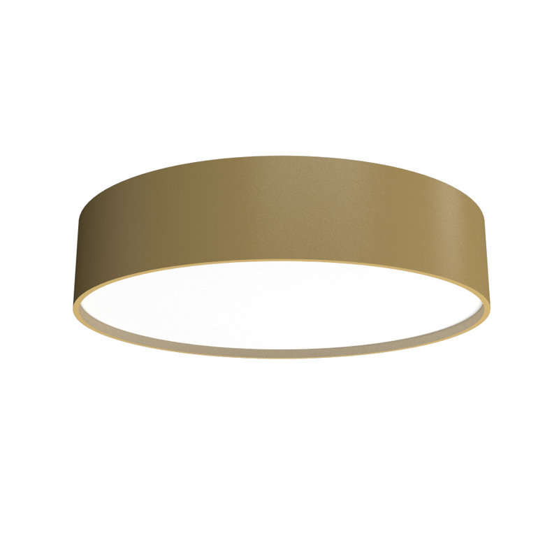 Cilíndrico 1 - Light LED Flush Mount, Imbuia, 4.88" H x 13.65" W x 13.65" D