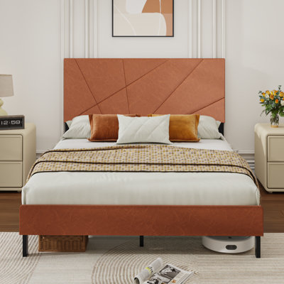 Upholstered Bed Frame with Headboard