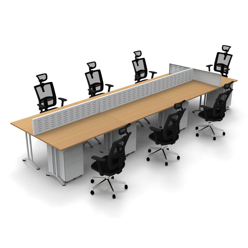 210'' Rectangle Conference Table, Natural Beech