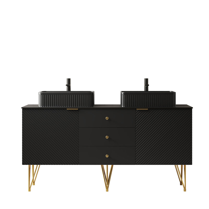 Meuble-lavabo de salle de bain 60 po avec lavabo GEMA