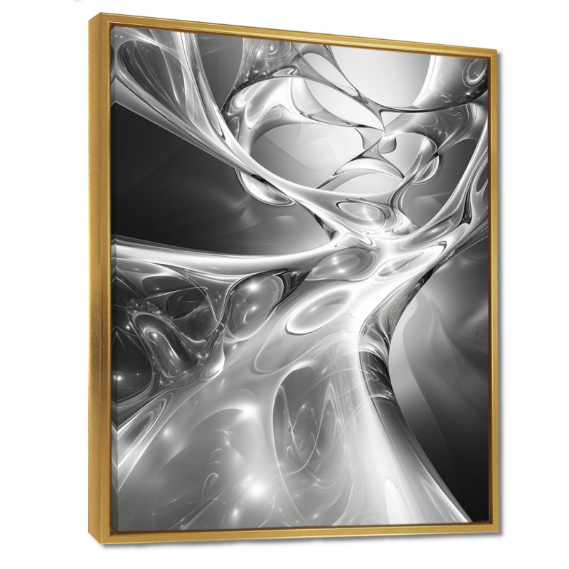 Gris noir et acier abstrait Serenade II - reproduction d'art abstraite, H 20 po x l 12 po x P 1 po