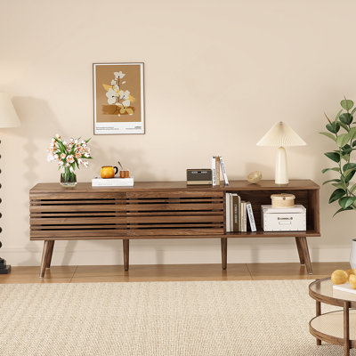 TV Stands With Storage For Tvs Up To 70", Wood TV Stand For Living Room