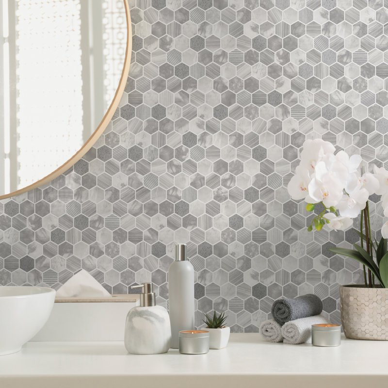Hexara Tile, Grey