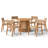 Outdoor 6-person Solid Wood Round Table And Dinning Chair Set