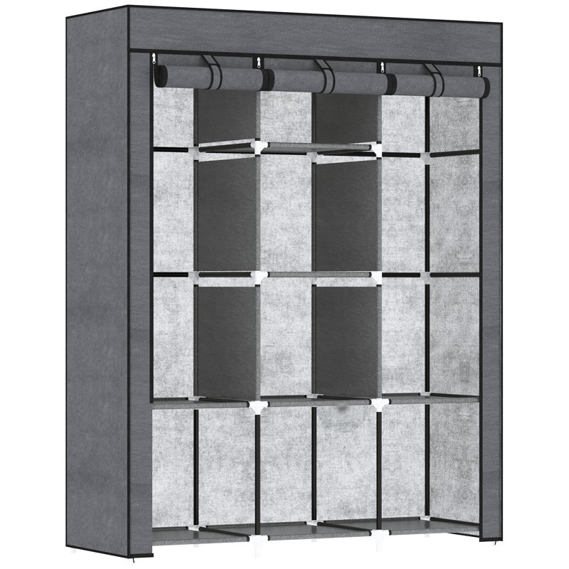 Chittening 125cm Closet System (Can Be Cut To Fit), Dark Grey