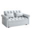 Lit avec dispositif coulissant. Gris, dossier réglable. Revêtement en flanelle attrayant, structure en bois robuste pour la vie quotidienne des meubles gris. Dossier au confort extraordinaire. Enduit, employé-1902332591