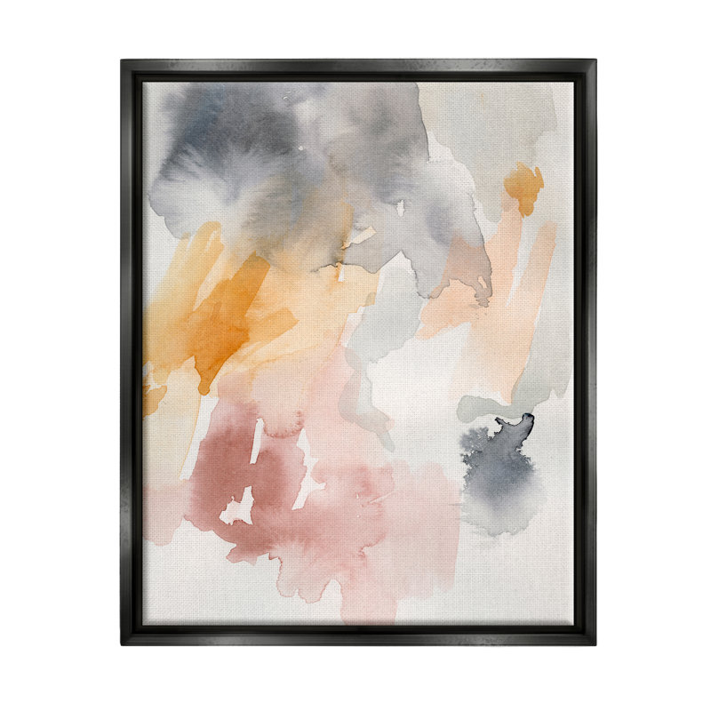 «Soft Pastel Watercolor Pastiche Floater», art mural sur toile par Victoria Barnes, H 21 po x l 17 po x P 1,7 po