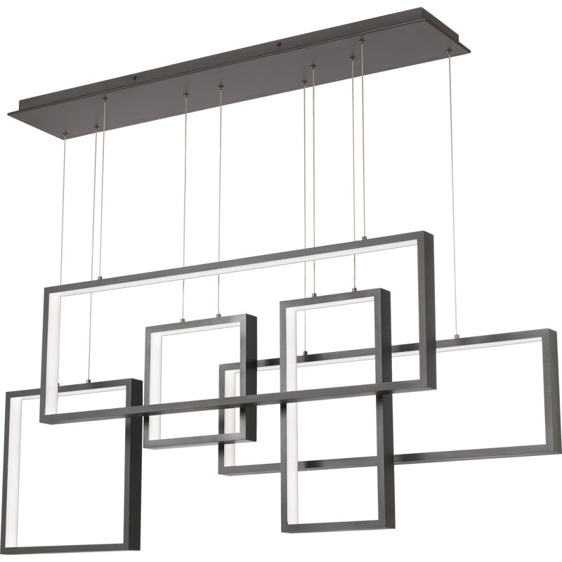 5 - Light Dimmable LED Kitchen Island Geometric Chandelier
