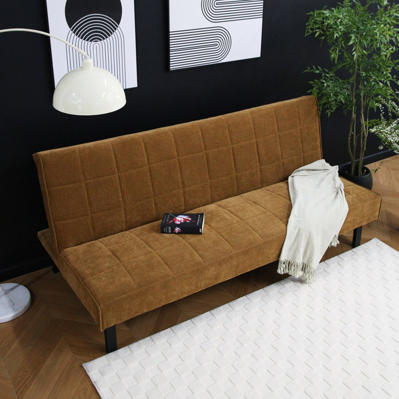 3 Seater Linen Sofa Bed, Brown