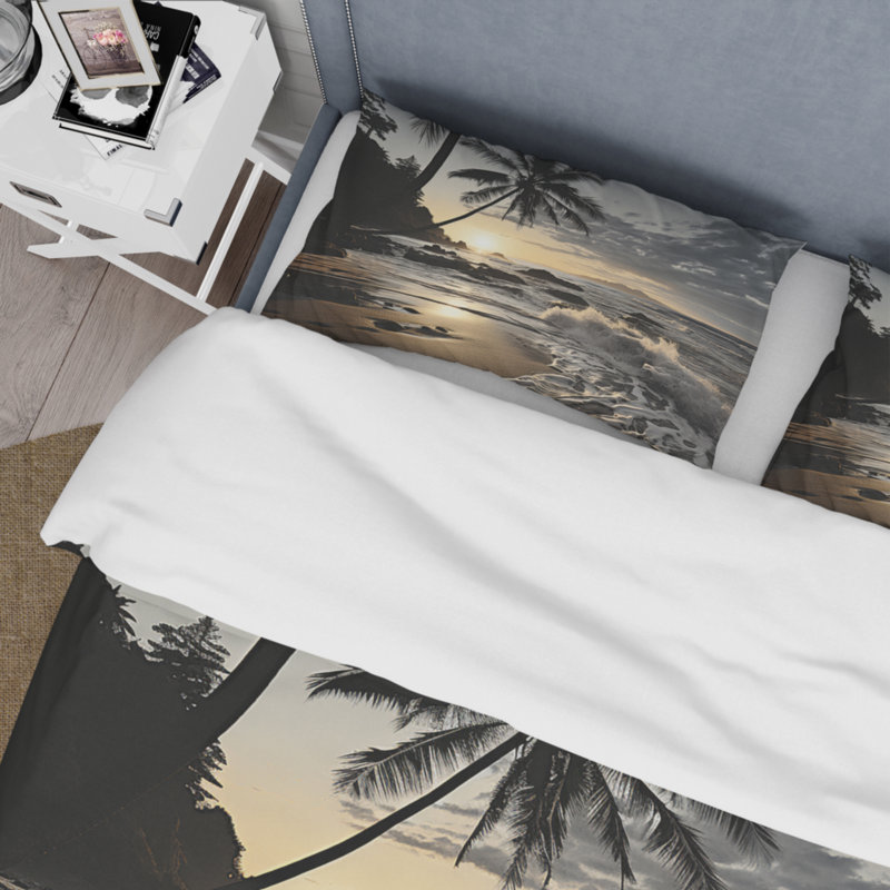 Ensemble de housse de couette en microfibre / polyester Beach Photo Tropical Escape IV Bedding