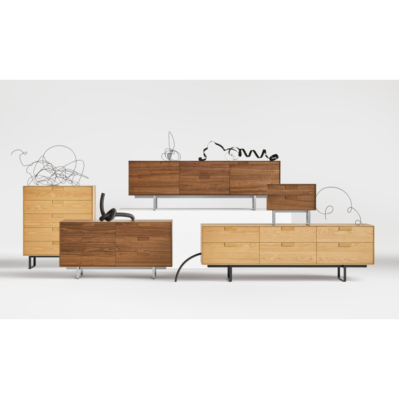 Series 11 5 - Drawer Dresser, Stainless Steel/White Oak