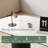 Modern Oval Writing Desk,Glossy Office Table,with Double Solid Wood Legs-695320464-677671807