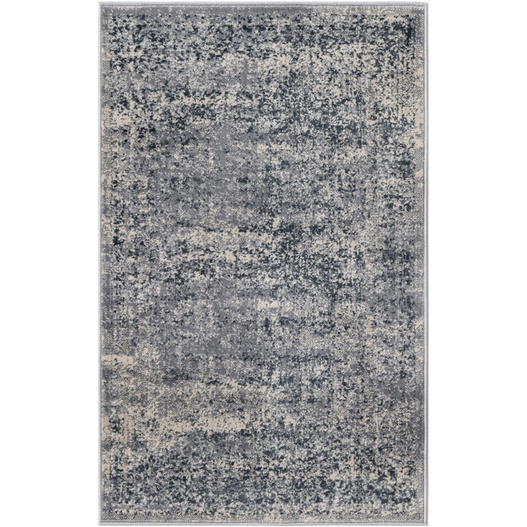 Tapis oriental bleu et gris Lanett