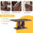 Modern Minimalist Rectangular MDF Coffee Table, Walnut Dark Brown Sticker-Patterned | Gift Idea
