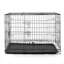 Cage à chien pliable en métal avec plateau en plastique