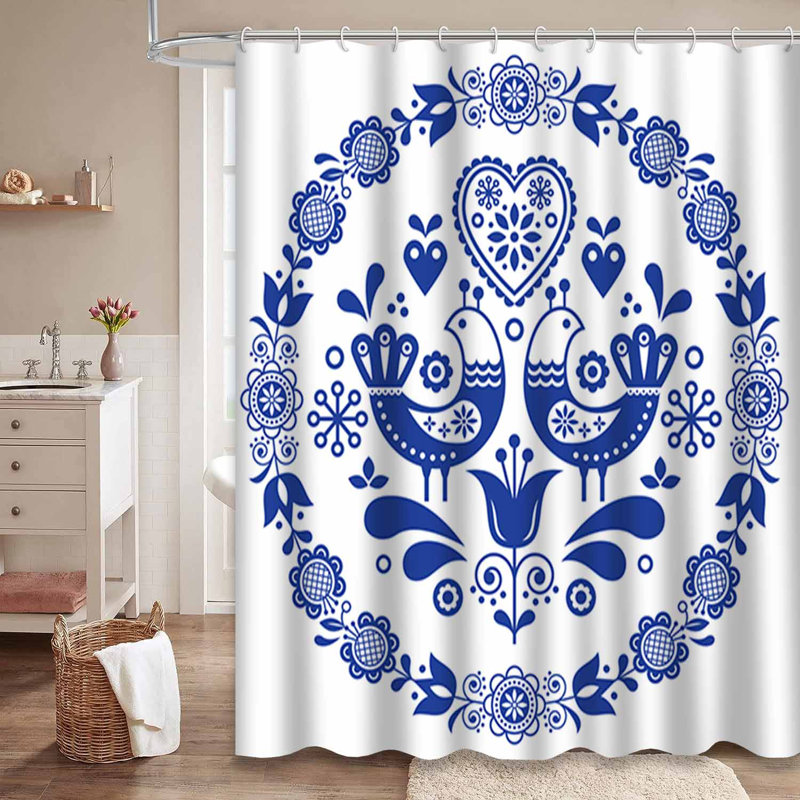 Rideau de douche Folk Art, 72" L x 72" W
