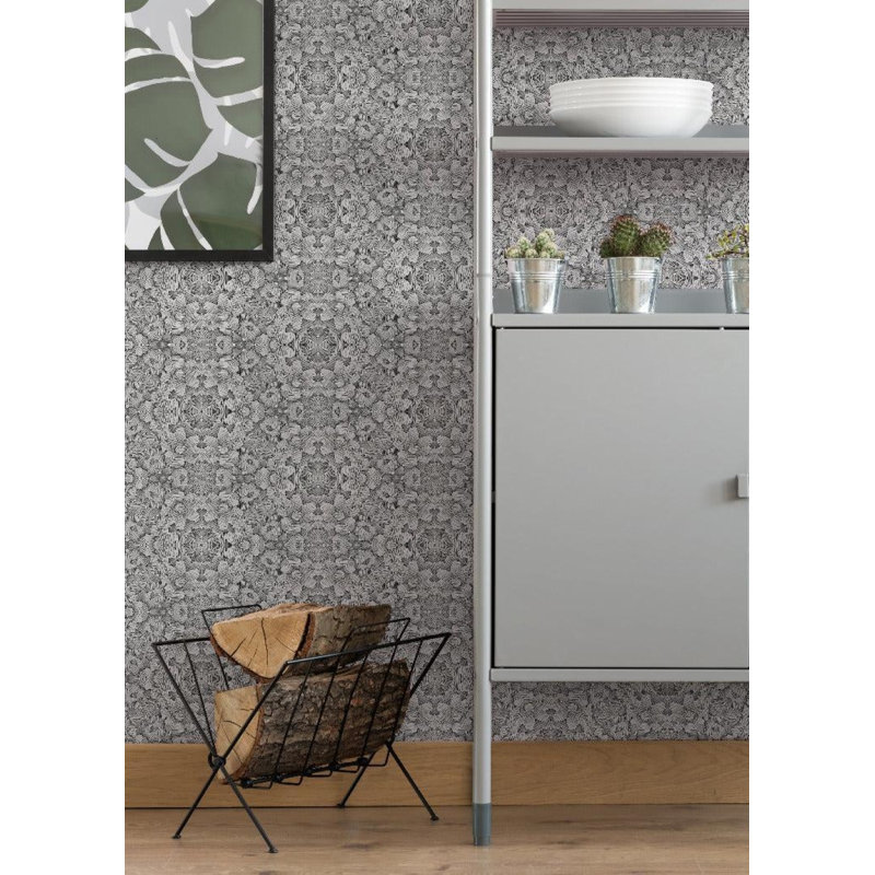 Abra Olio Premium Matte 10' L x 24" W Wallpaper Roll, Faux Grasscloth, Non-pasted, Dawn