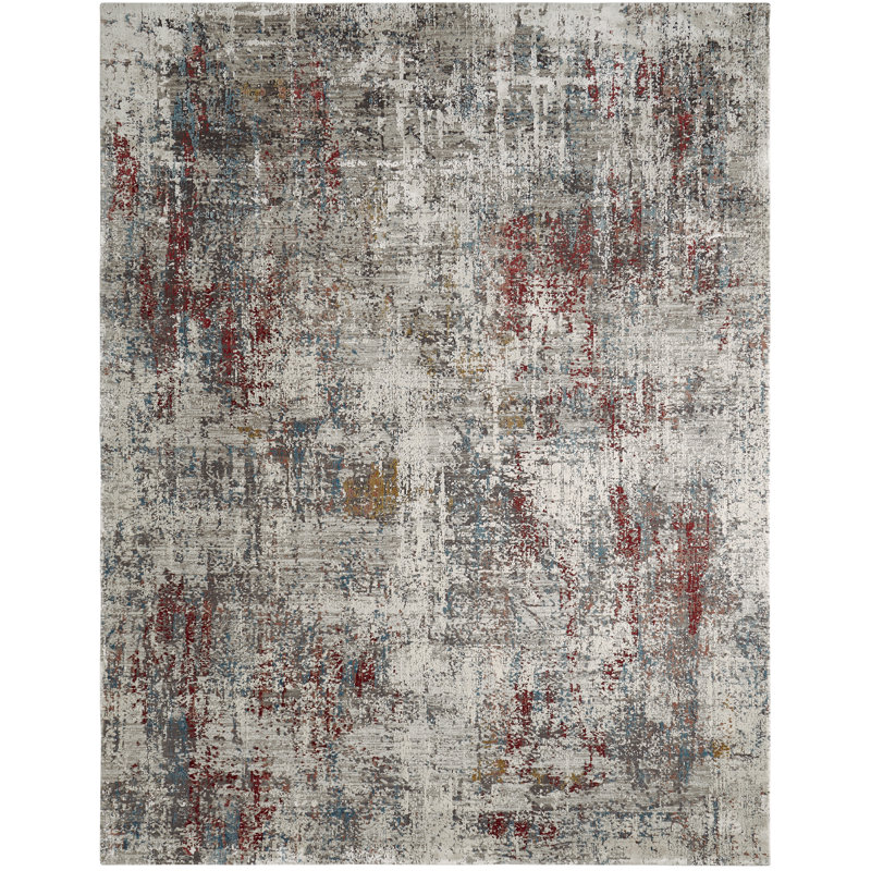 Area Rug in Gray, Round 8'