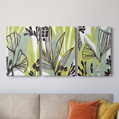 Toile tendue avec châssis Tropical Collage II - prêt à accrocher