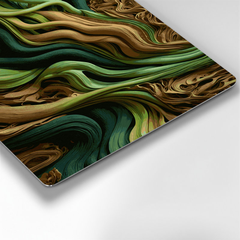 «Biomorphic Abstraction 54», art mural en métal vert, H 20 po x l 30 po