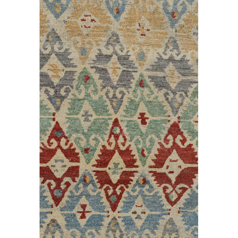 Rug & Kilim’S Tribal Style Rug With Vibrant Polychromatic Geometric Patterns