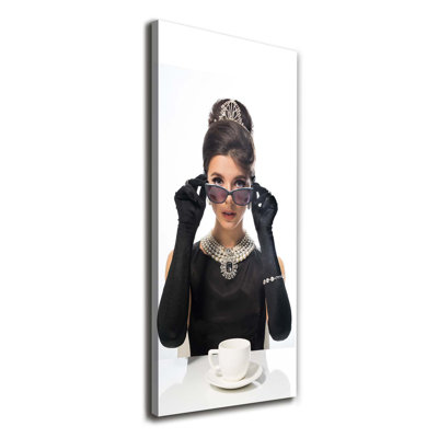 A Woman With Glasses 1 Piece Wrapped Canvas Wall Art