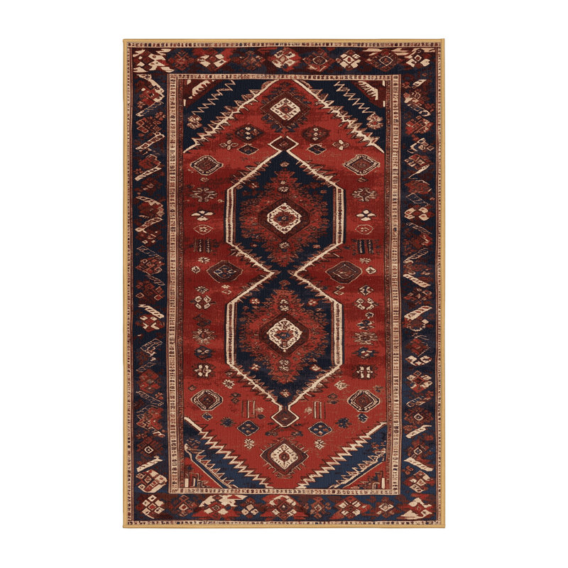 Tapis brun turc lavable à la machine, Rectangulaire 2 pi x 3 pi