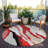Petala Red Washable Indoor-Outdoor Rug - -297144171