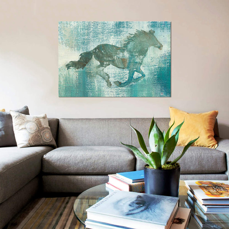 « mustang study », reproduction sur toile, H 8 po x l 12 po x P 0,75 po