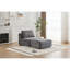 Canapé modulaire en mousse à mémoire de forme moderne, méridienne simple pour le salon, canapé modulaire Cloud pour animaux de compagnie, tissu en velours côtelé, repose-pieds mobile, sans assemblage requis, gris-749113878
