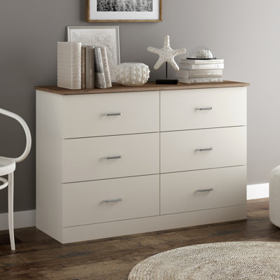 Allyannah 47" W 6-Drawer Double Dresser with Interlocking Drawers