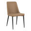 Ensemble de deux chaises d'appoint en similicuir brun clair et noires