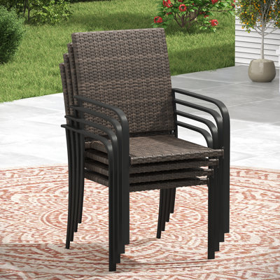 8-Person Patio Dining Set with 60" Round Metal Dining Table and 8 Rattan Armrest Dining Chairs