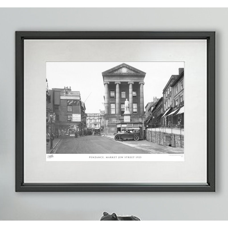 Penzance, Market Jew Street 1925 - Single Picture Frame Print, 60cm H x 80cm W x 2.3cm D