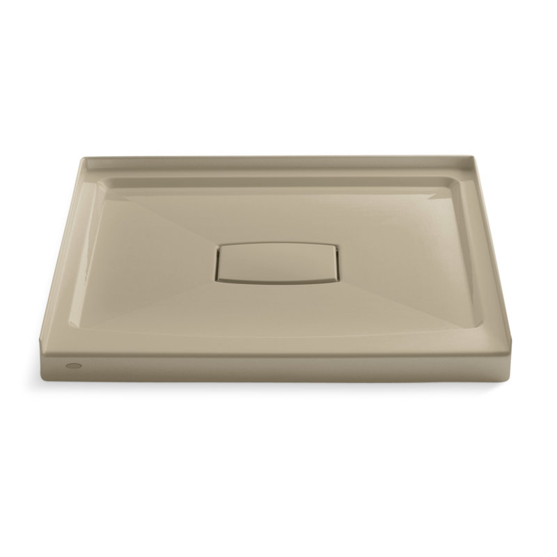 Archer 36" x 36" Single Threshold Center Drain Shower Base with Removable Cover, Mexican Sand