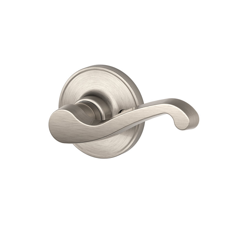 Faux levier de porte simple Lasalle, Nickel satiné, Oui