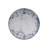 White Blue Theme Abstract Motif Patterned Round Woven Base Vintage Decorative Carpet-2094666832