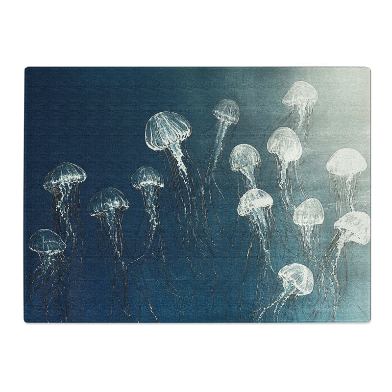 Jellyfish Vol.1  Glass Chopping Board