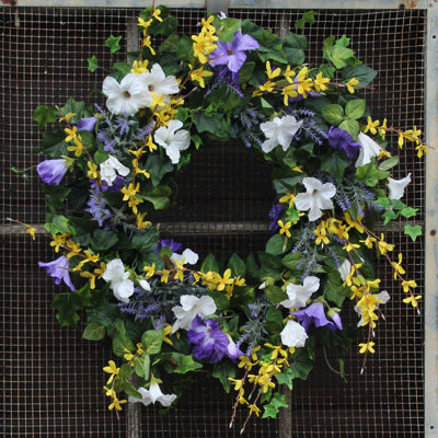 Pétunia, couronne de porte d'entrée d'été