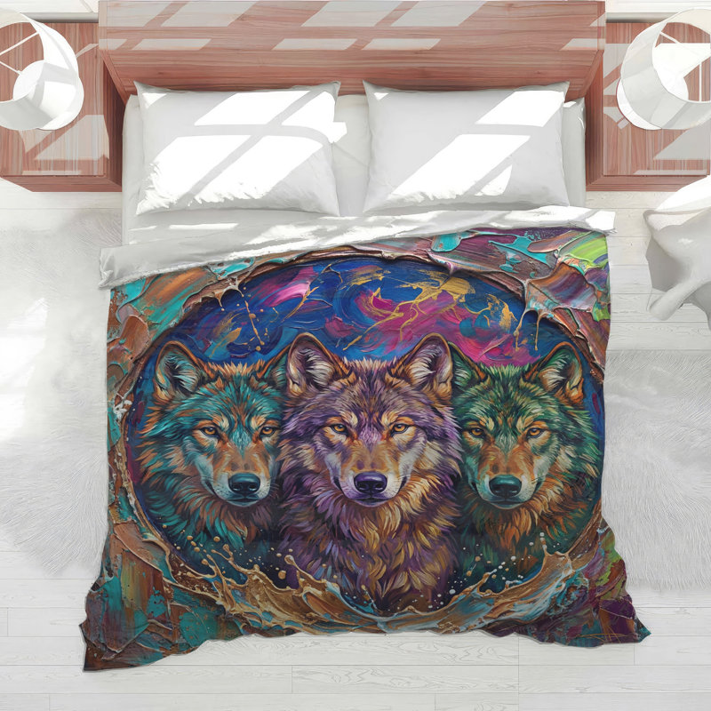 Édredon Three Wolves, Queen