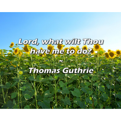 Artsy Quote "Lord, what wilt Thou have me to do?" By Thomas Guthrie Gallery Wrapped Canvas