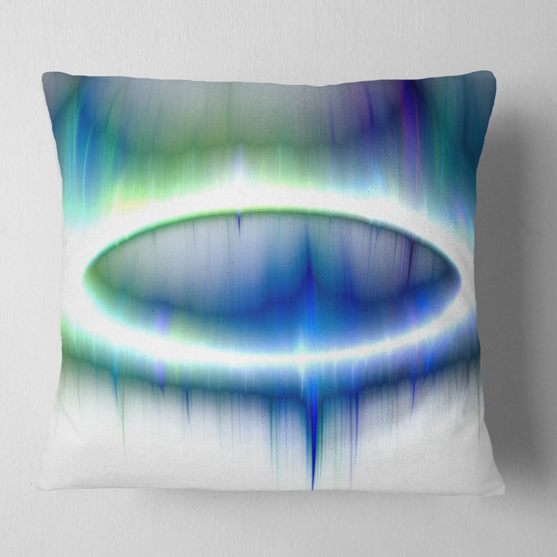 Beautiful Northern Lights - coussin imprimé abstrait, 16 po x 1 po, Coussin décoratif, Bleu