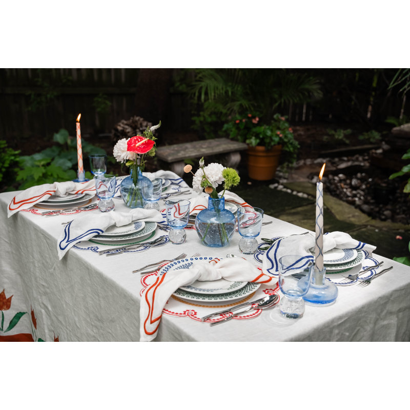 Ribbon Handmade Porcelain Dinner Plate
