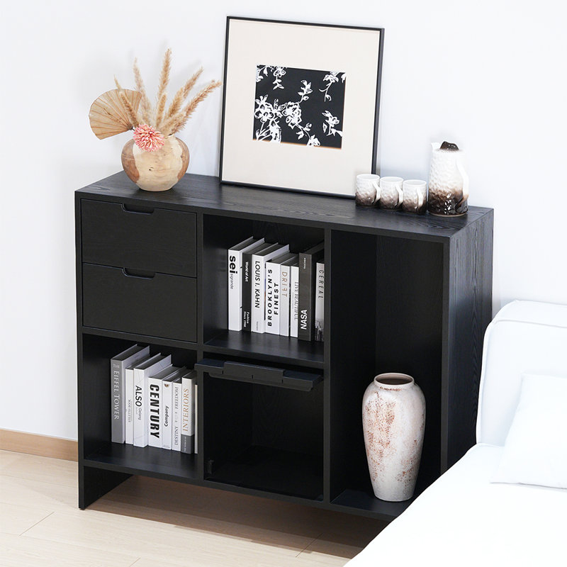 Fashionable black furniture bookcase