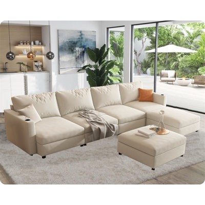 Modern Sectional Sofa,Modular Sectional Couch With Storage Function