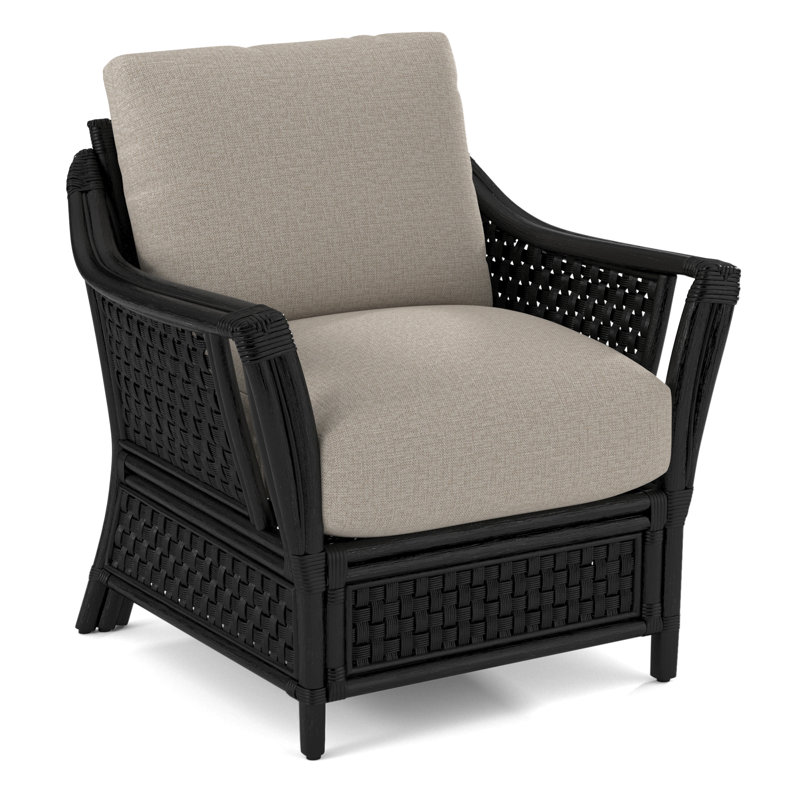 Boca Armchair, Brown Geometric, 0456-33, Black