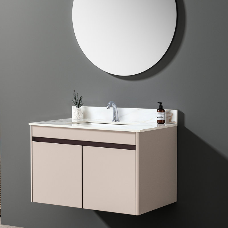 Meuble-lavabo blanc de 4 po à dosseret - 37 po pour marbre, dosseret, trou pré-percé, et convient aux armoires de l 42 po x P 21 po, pierre frittée