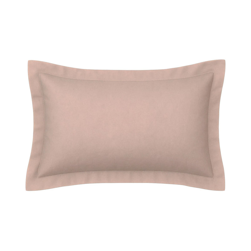 Taie décorative en coton biologique et quartz rose, Rose