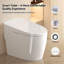 Toilettes à ouverture automatique, bidet intelligent en céramique blanche, salle de bain compacte moderne